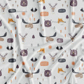 Deer Beer Cute Cartoon Kids Printed Cream fabric